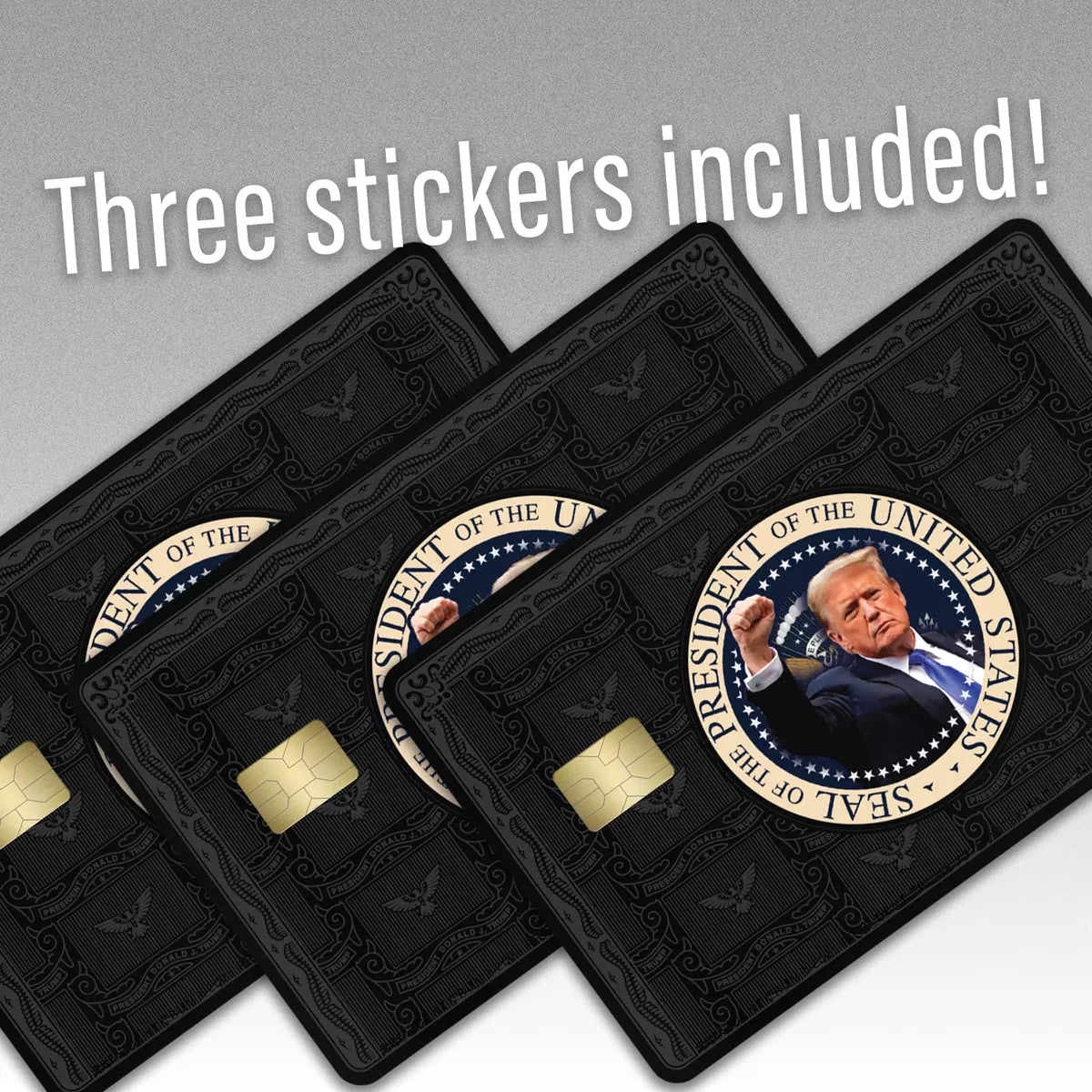 3 Pack President Donald Trump Vinyl Credit Card Skins