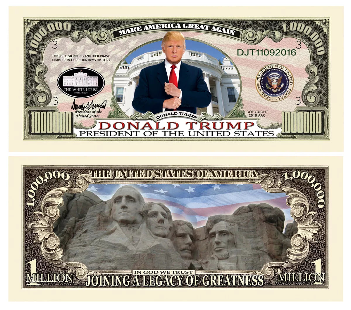 Donald Trump 1 Mil Novelty Money